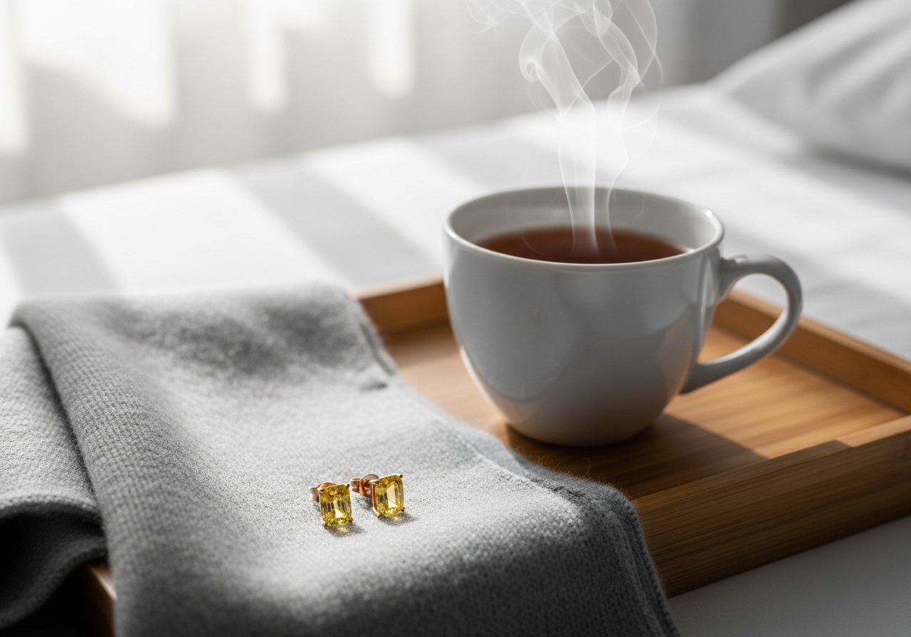 Puces saphir rose padparadscha or blanc 18k